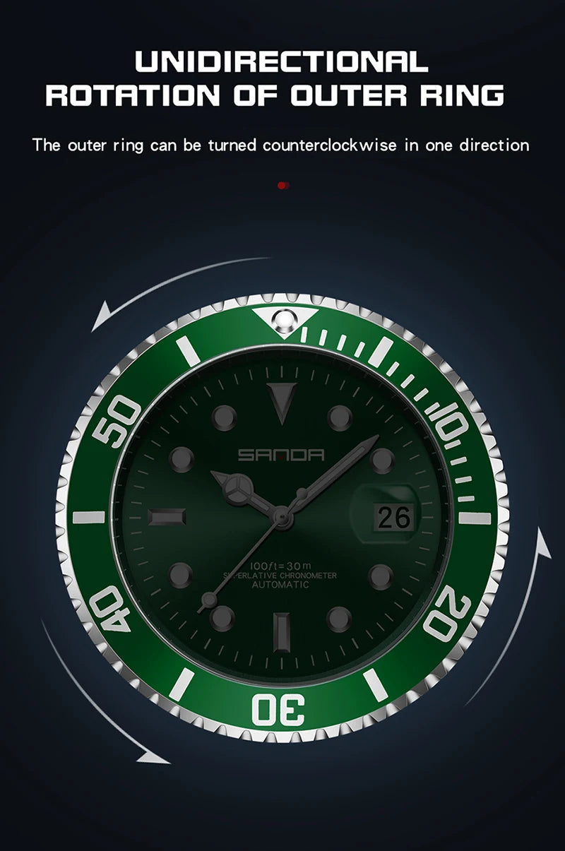 Relojes automáticos de marca de lujo para hombre, reloj mecánico resistente al agua con diseño cuadrado, relojes deportivos elegantes para mujer, reloj Masculino 2026