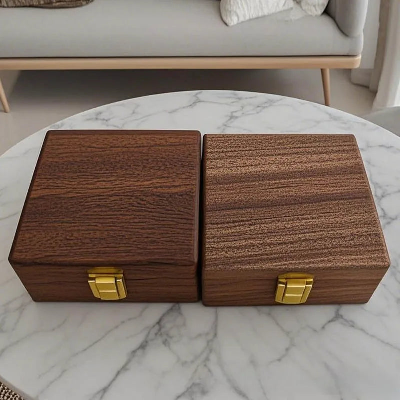 Caja de joyería de madera, pulseras de lujo, anillos, caja expositora, collares, pendientes, escaparate, baratija de mujer, Estuches de almacenamiento de joyería