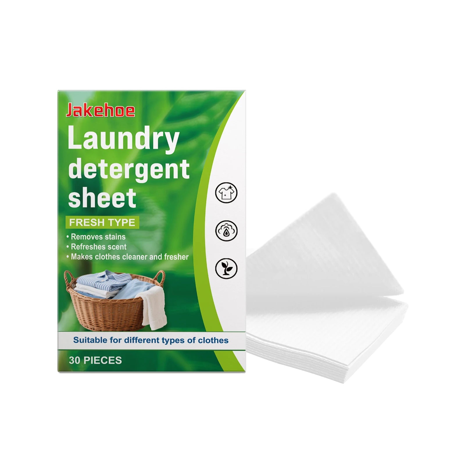 Las hojas de detergente para ropa disuelve profundamente las manchas de suciedad y grasa adecuadas para lavadoras, hojas de ropa suaves y fragantes