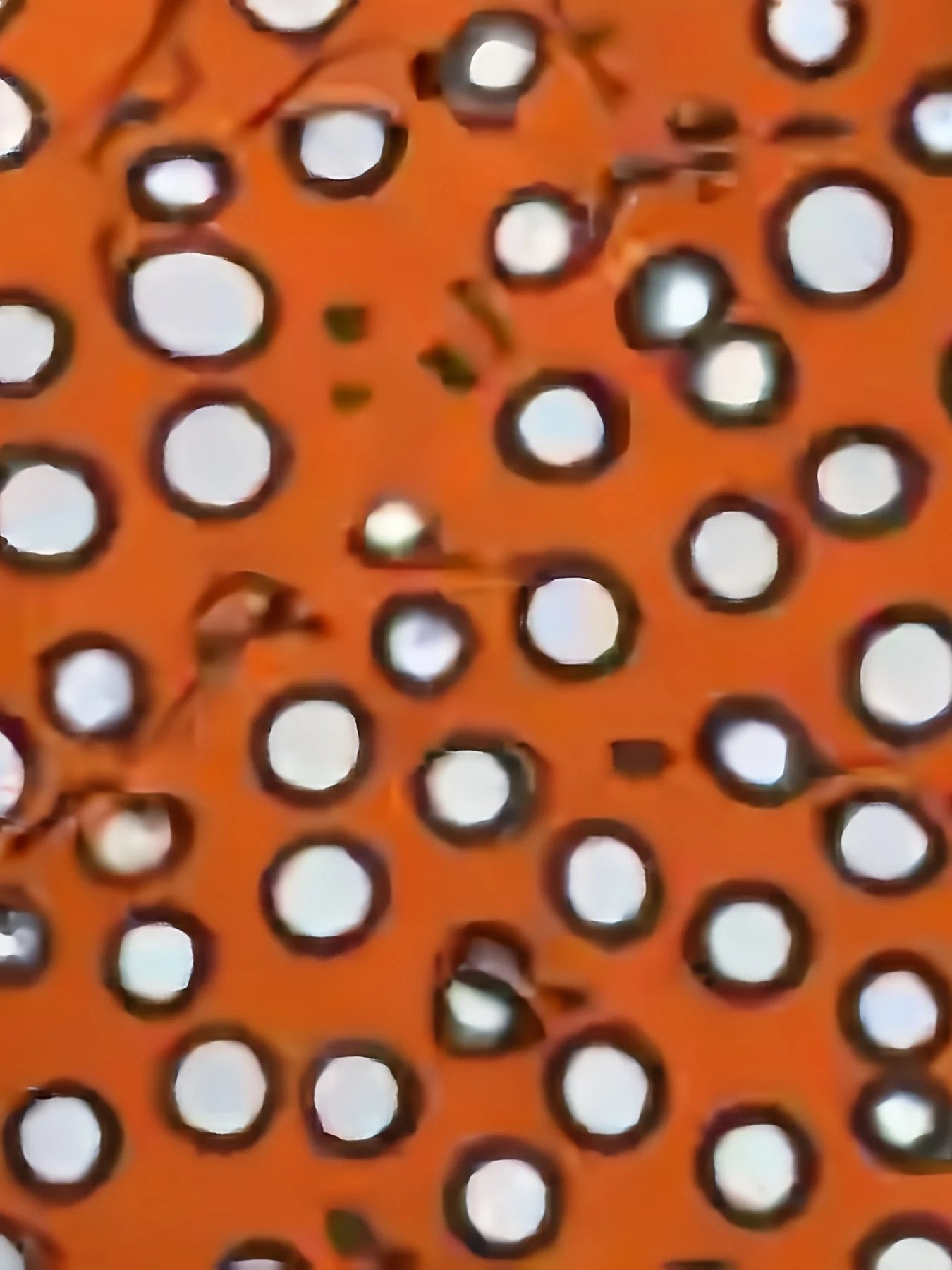 Camisa de Golf para Hombre, Estilo Casual, Cuello Deportivo, Manga Corta, Estampado de Puntos Blancos y Naranjas, Polo Clásico de Tres Botones