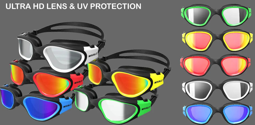 Gafas de natación profesionales antivaho para adultos, lentes de protección UV para hombres y mujeres, gafas de natación de silicona ajustables impermeables en la piscina