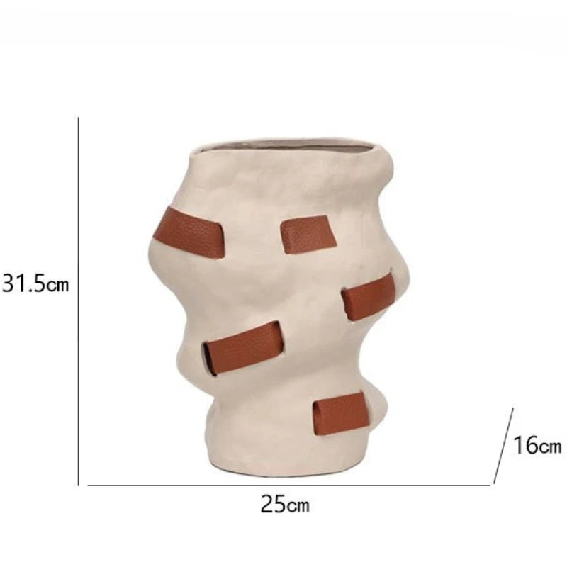 Florero moderno, floreros decorativos, decoración elegante de escritorio, decoraciones de mesa estéticas, decoración del hogar, accesorios interiores