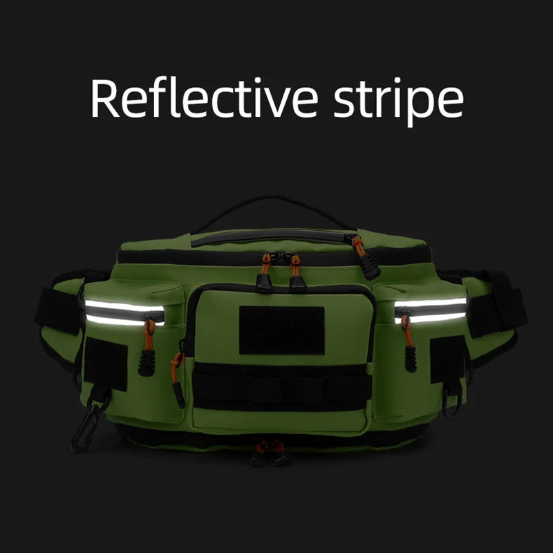 Bolsa de pecho para senderismo para hombre, riñonera de viaje con múltiples bolsillos, para escalada al aire libre, correr, ciclismo, bandolera, bolsa de aparejo con cinturón Molle deportiva