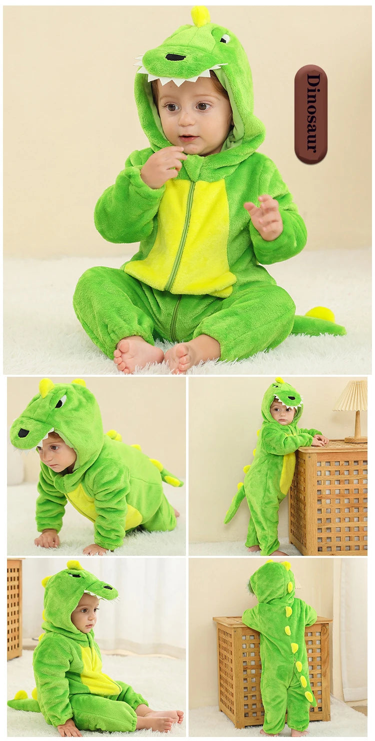 Pijamas térmicos de franela para bebés, ropa de invierno para niños pequeños, monos de ardilla y vaca, mono infantil