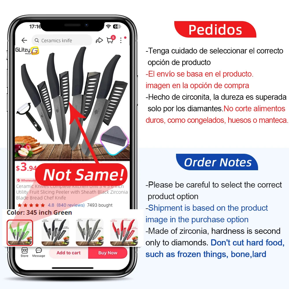 Juego de cuchillos de cerámica para cocina, pelador de frutas multiusos de 3, 4, 5 y 6 pulgadas con funda, hoja negra, cuchillo de Chef de pan