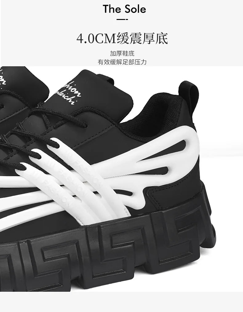 Zapatos informales para hombre, zapatos para caminar de estilo callejero, zapatillas de deporte con suela gruesa, zapatillas de baloncesto para correr, zapatillas vulcanizadas 2023 para hombre