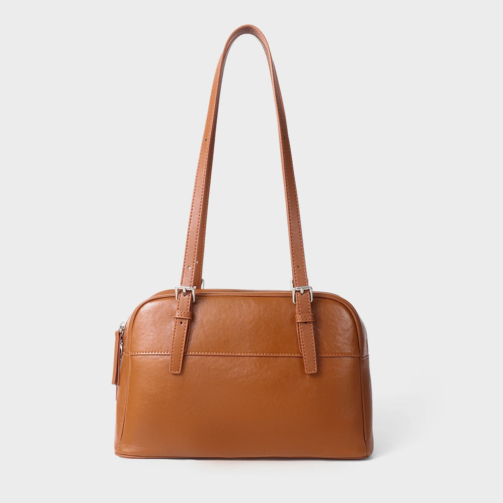 Bolso de Mano para Mujer 2025, Nuevo Bolso Boston, Bolso Bowling, Bolso de Hombro de Cuero Genuino, Bolso de Mujer