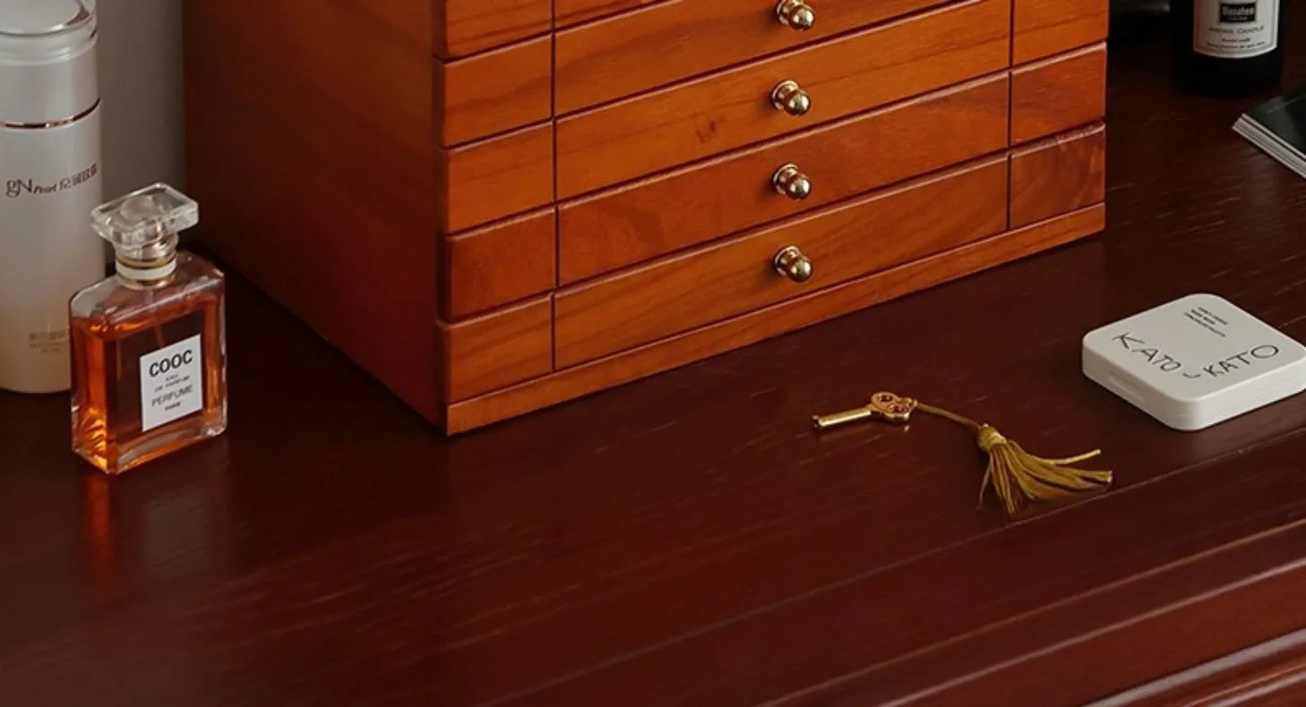 Caja de almacenamiento de joyería de madera de nogal, cajas de mano para pulseras y pendientes, estuche de exposición para collares, organizador grande, Estuches para joyería