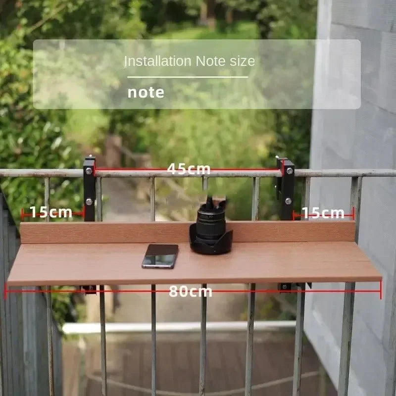 Escritorio plegable portátil, mesas de balcón, barandilla colgante multifuncional, muebles de diseño para el hogar pequeños, modernos y sencillos, impermeables