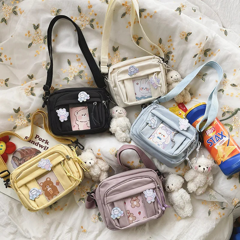 Nuevo Bolso Kawaii para niñas, novedad de 2024, Bolso transparente JK, Bolso cruzado pequeño para mujeres, bolsos y Bolsos de hombro, Bolso Itabag