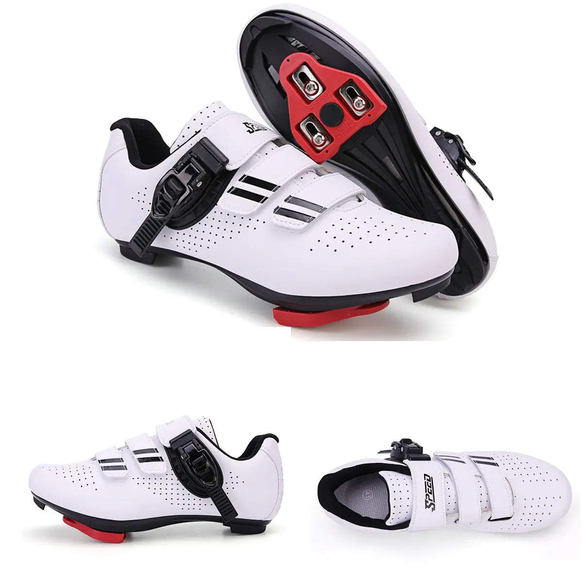 Zapatos de ciclismo para hombre con tacos Look Delta: zapatos giratorios compatibles con peloton con zapatos de bicicleta de carretera con clip Spd para hombres y mujeres
