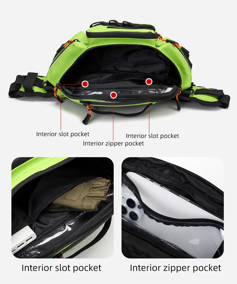 Bolsa de pecho para senderismo para hombre, riñonera de viaje con múltiples bolsillos, para escalada al aire libre, correr, ciclismo, bandolera, bolsa de aparejo con cinturón Molle deportiva