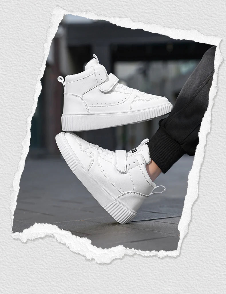 Zapatillas Deportivas para Niños, Zapatillas de Baloncesto de Caña Alta Casuales para Niños y Niñas, Zapatillas de Piel Sintética, Nuevas Zapatillas Deportivas de Moda 2026