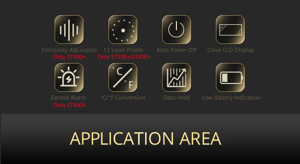 Termómetro infrarrojo Digital medidor de temperatura láser pirómetro sin contacto higrómetro IR Termometro Color LCD alarma de luz