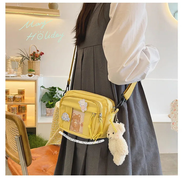 Nuevo Bolso Kawaii para niñas, novedad de 2024, Bolso transparente JK, Bolso cruzado pequeño para mujeres, bolsos y Bolsos de hombro, Bolso Itabag