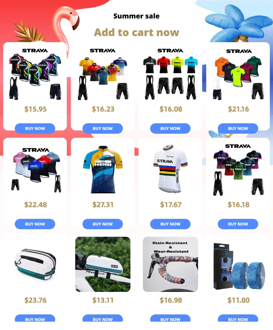 Strava-Conjunto de ciclismo para hombre, pantalones cortos para bicicleta, conjunto deportivo para bicicleta de carretera, Jersey para ciclismo de montaña, ropa transpirable de verano, uniforme profesional