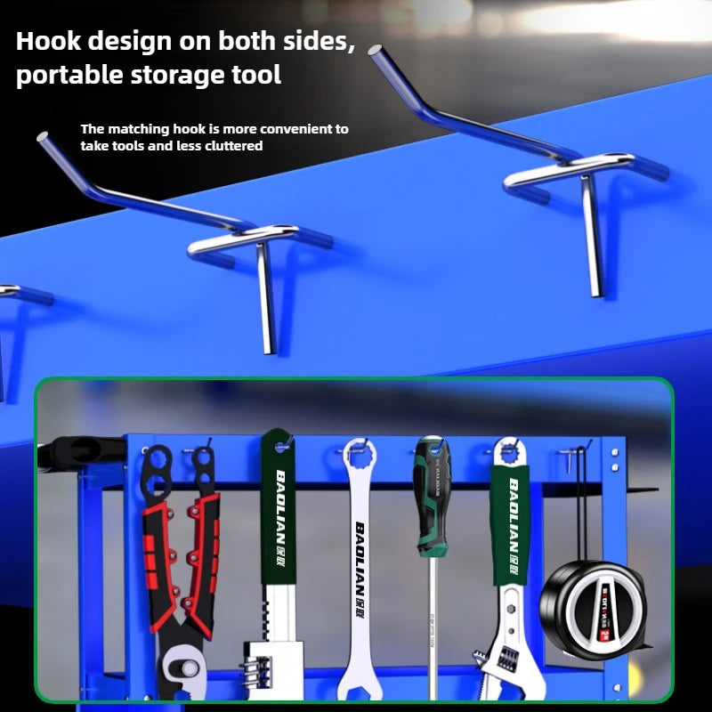 BaoLian-carro de herramientas de taller mecánico, carrito de herramientas con ruedas de freno, caja de herramientas, organizador de gabinete, soporte, estantes de banco de trabajo de garaje