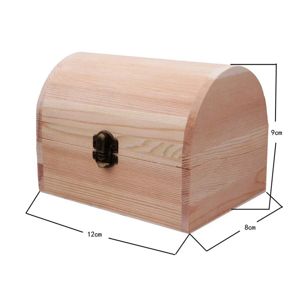 1x cajas de almacenamiento con bisagras arqueadas de madera lisa, caja de regalo artesanal, cajas de almacenamiento de cosméticos multifunción para joyería y artículos diversos para el hogar