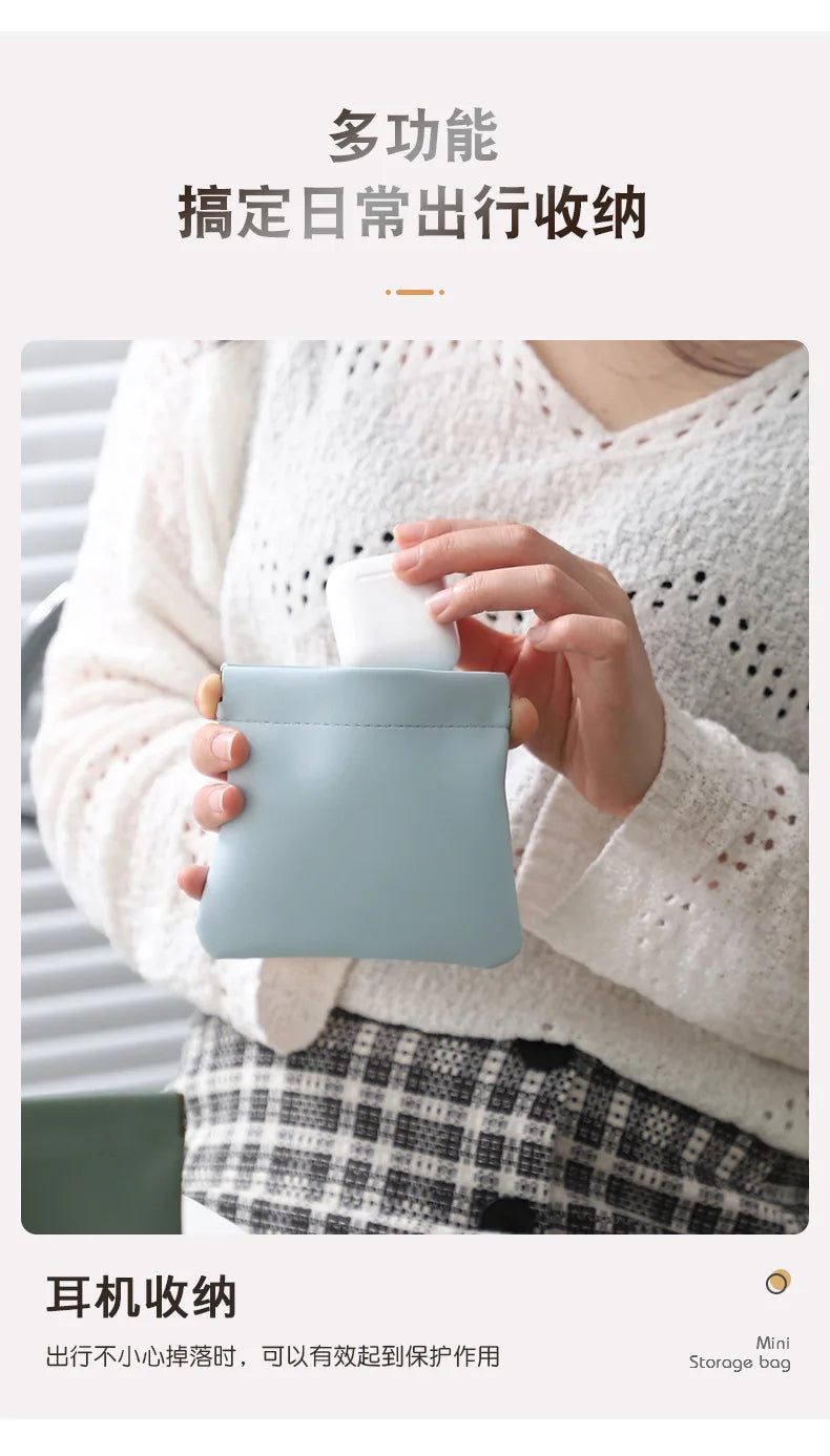 Monedero de cuero Pu para mujer y hombre, Mini cartera corta pequeña, monedero, llave para cambiar dinero, auriculares, tarjetero para niños y niñas