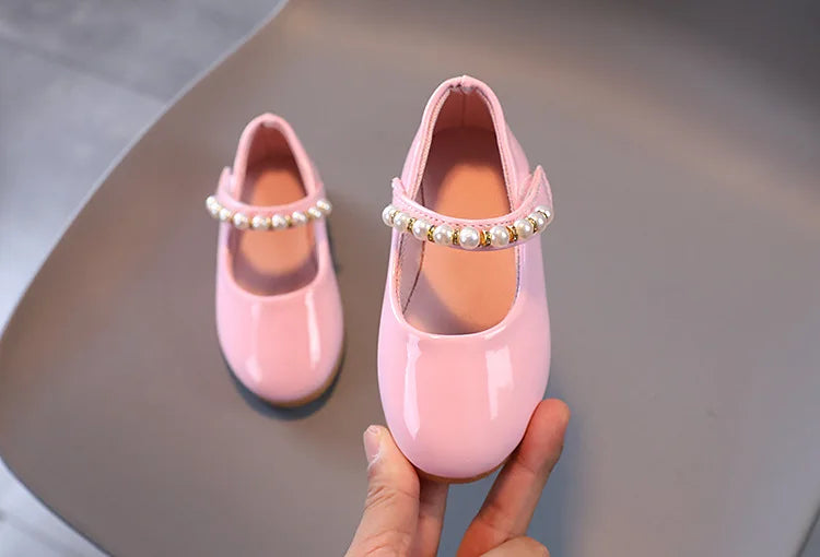 Zapatos de piel para niña, calzado de princesa, suela suave, Mary Jane, primavera y otoño