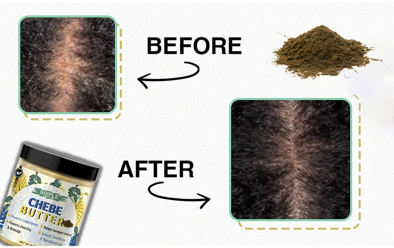 GOIPLE Chebe mantequilla nutre profundamente reparación dañado Anti pérdida de cabello rotura mascarilla de aceite para el crecimiento del cabello para el tratamiento del crecimiento del cabello