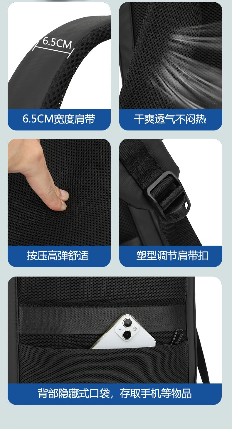 Mochila para hombre, bolsa de viaje multifuncional, compresión al vacío, impermeable, para viajes de negocios, nueva mochila para parejas