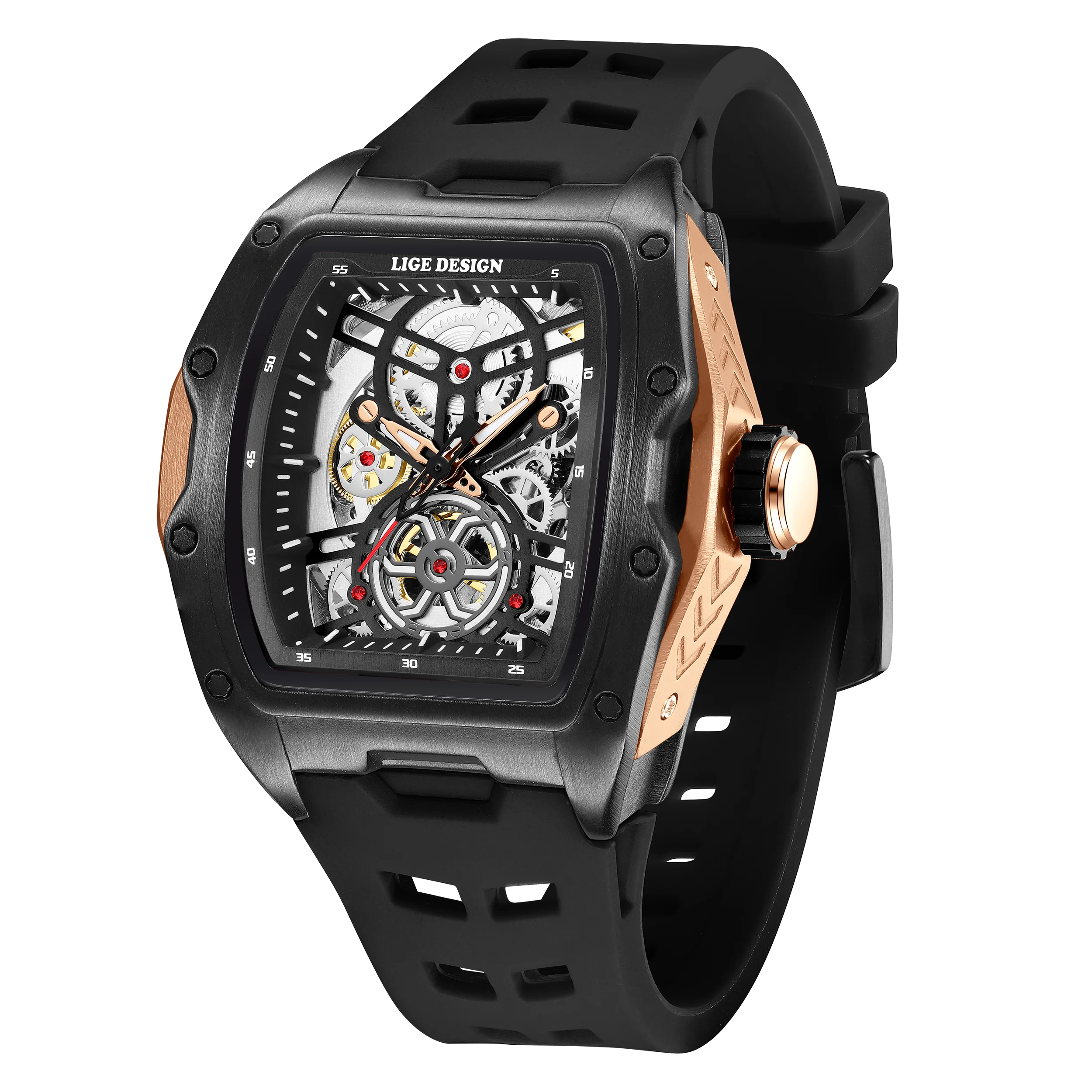 Reloj LIGE 2026 Nuevo de Lujo para Hombre, Deportivo, Automático, Mecánico, con Correa, Reloj de Pulsera Masculino