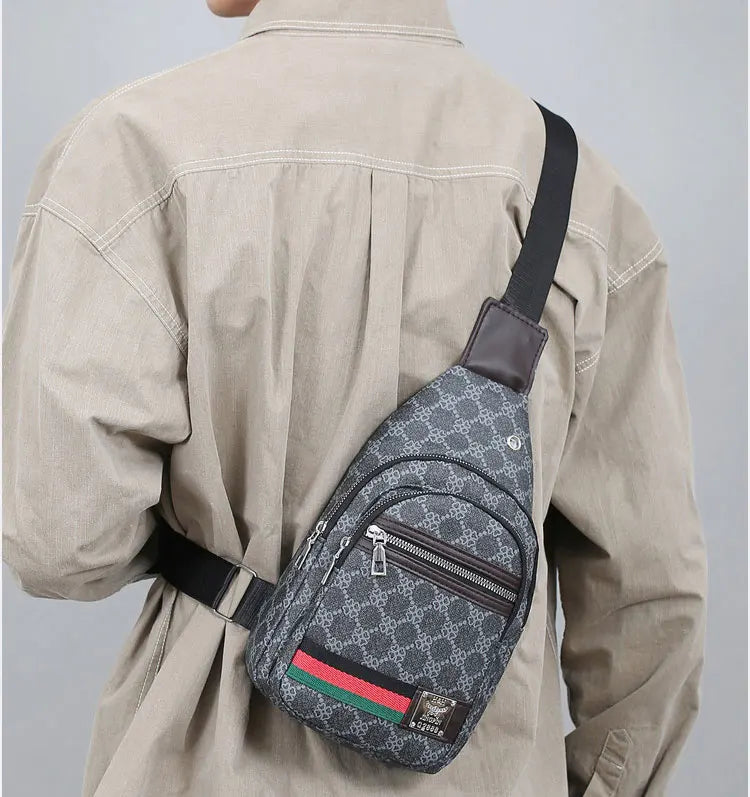 Bolso Mensajero Multifuncional para Hombre, Bolso de Hombro, Bolso Casual Cruzado con Orificio para Auriculares