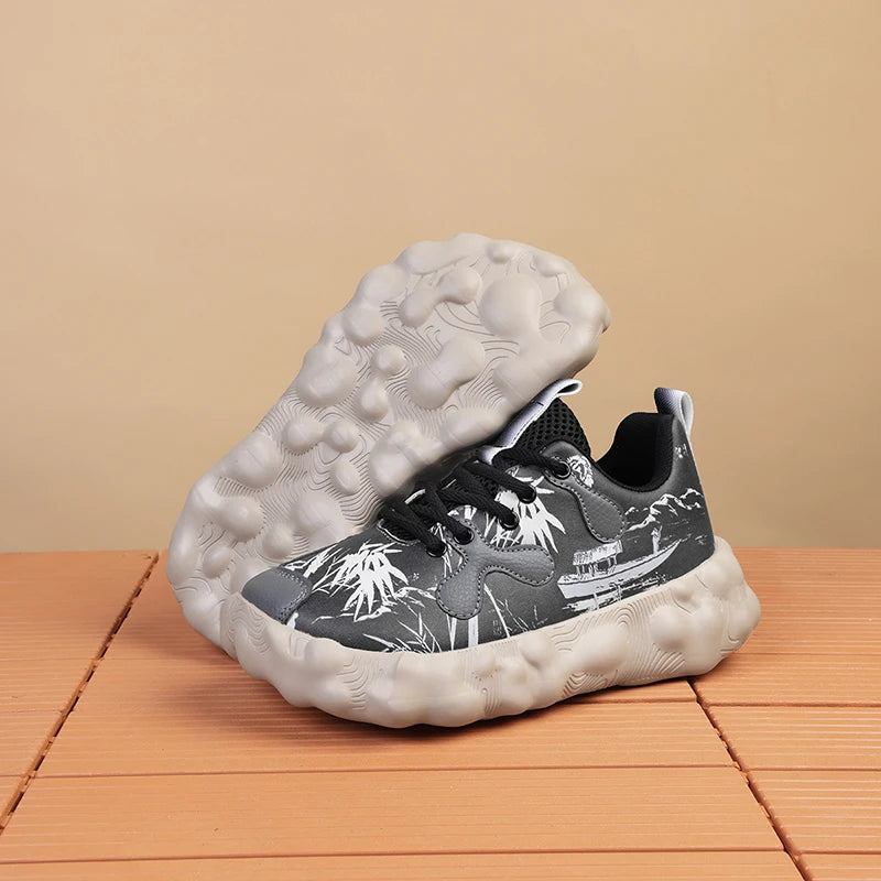 Zapatos para Hombre, Nuevas Zapatillas Deportivas Beige de Caña Alta, Zapatos Gruesos para Hombre, Aumentan la Estatura, Moda Casual, Tallas Grandes, Zapatos de Tenis con Amortiguación