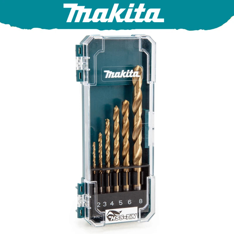 Makita D-72833 D-72861 Juego de brocas para Metal/madera HSS-taladro helicoidal de estaño accesorios de herramientas multifuncionales de varios tamaños