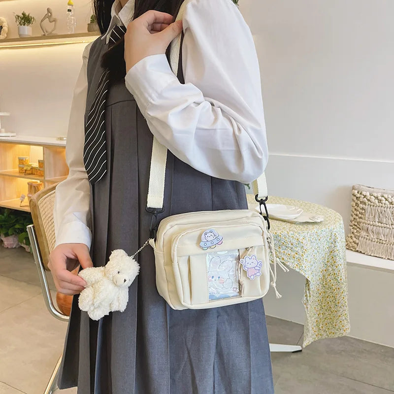 Nuevo Bolso Kawaii para niñas, novedad de 2024, Bolso transparente JK, Bolso cruzado pequeño para mujeres, bolsos y Bolsos de hombro, Bolso Itabag