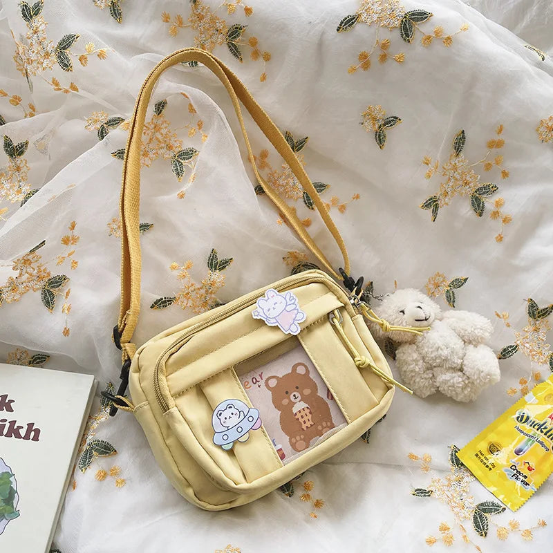 Nuevo Bolso Kawaii para niñas, novedad de 2024, Bolso transparente JK, Bolso cruzado pequeño para mujeres, bolsos y Bolsos de hombro, Bolso Itabag