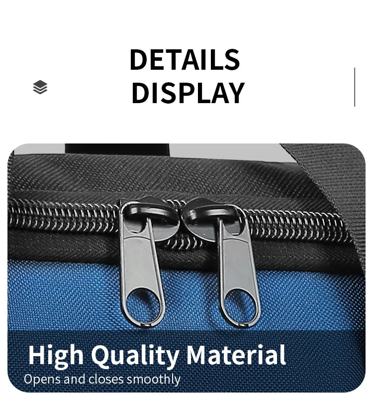 Bolsa de herramientas de boca ancha resistente con bolsillos, organizador para almacenamiento y transporte de herramientas para hombres