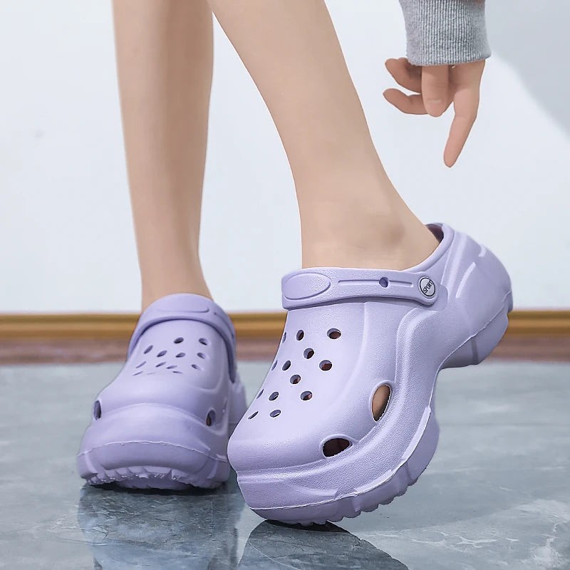 Sandalias de moda para mujer, zapatillas impermeables, zapatos de mujer, toboganes de verano para exteriores, zapatos de jardín de suela blanda, zuecos de interior, sandalias