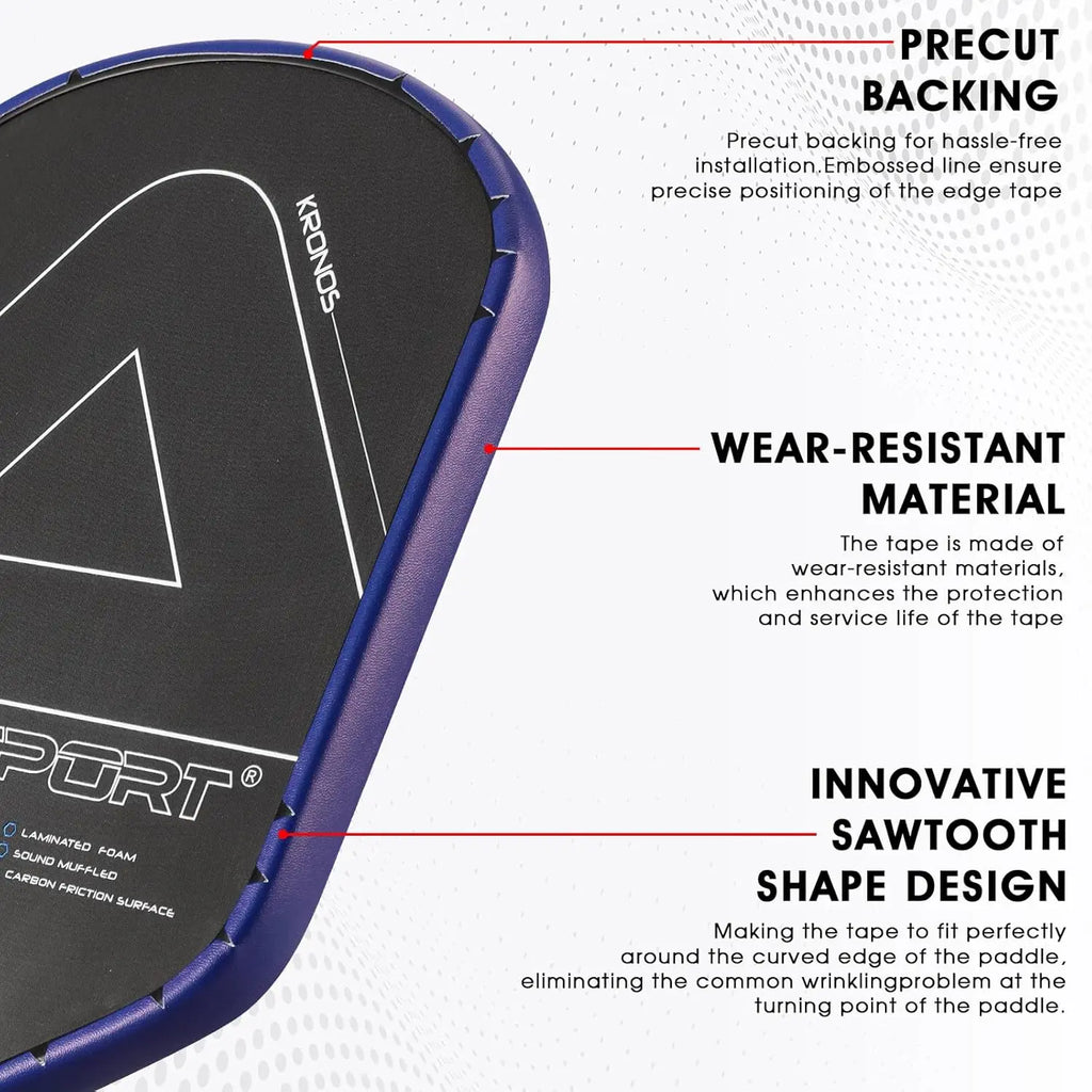 AMASPORT Cinta de protección de paleta de Pickleball 20 mm/23 mm/26 mm para cinta Euard de borde de Pickleball azul marino de 13 mm/16 mm/19 mm