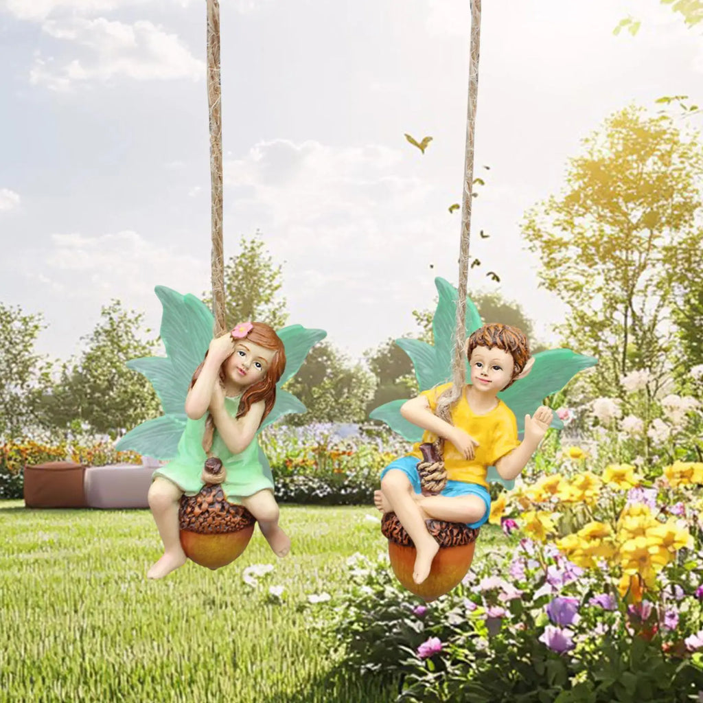 2 piezas jardín niño Hada decoración jardín decoración jardín