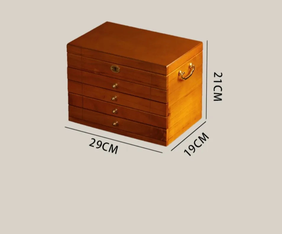Caja de almacenamiento de joyería de madera de nogal, cajas de mano para pulseras y pendientes, estuche de exposición para collares, organizador grande, Estuches para joyería