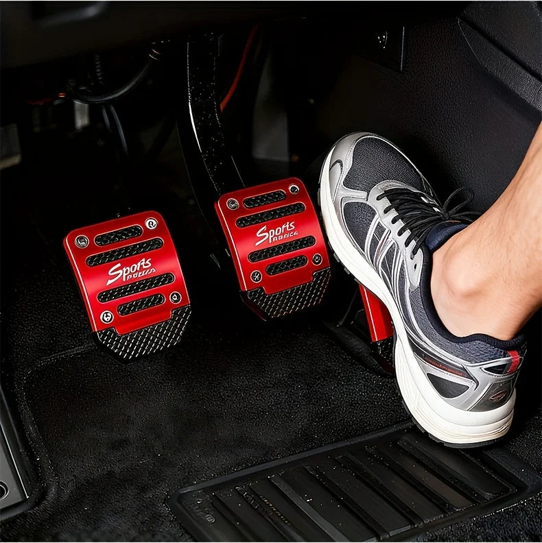 3 pedales de coche antideslizantes manuales: diseñado ergonómicos, duraderos, adecuados para acelerador, freno y transmisión manual.