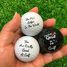 Divertido juego de regalos de golf para hombres, regalo de golf novedoso incluido, 3 pelotas de golf + 3 camisetas de golf + 1 marcador de pelota, regalo perfecto para golfista