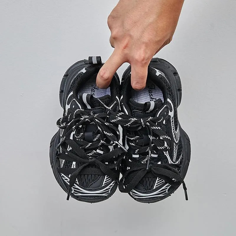 Zapatillas de deporte para niños gruesas 2025, nuevos zapatos de baloncesto para niñas, zapatos deportivos informales versátiles a la moda para niños para la escuela, transpirables