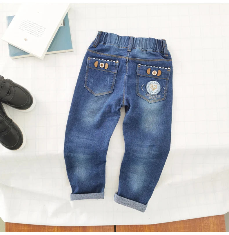 IENENS, pantalones vaqueros a la moda, pantalones largos de mezclilla para niño, pantalones vaqueros ajustados para niños, pantalones vaqueros rectos para niños pequeños de 5 a 13 años, primavera y otoño