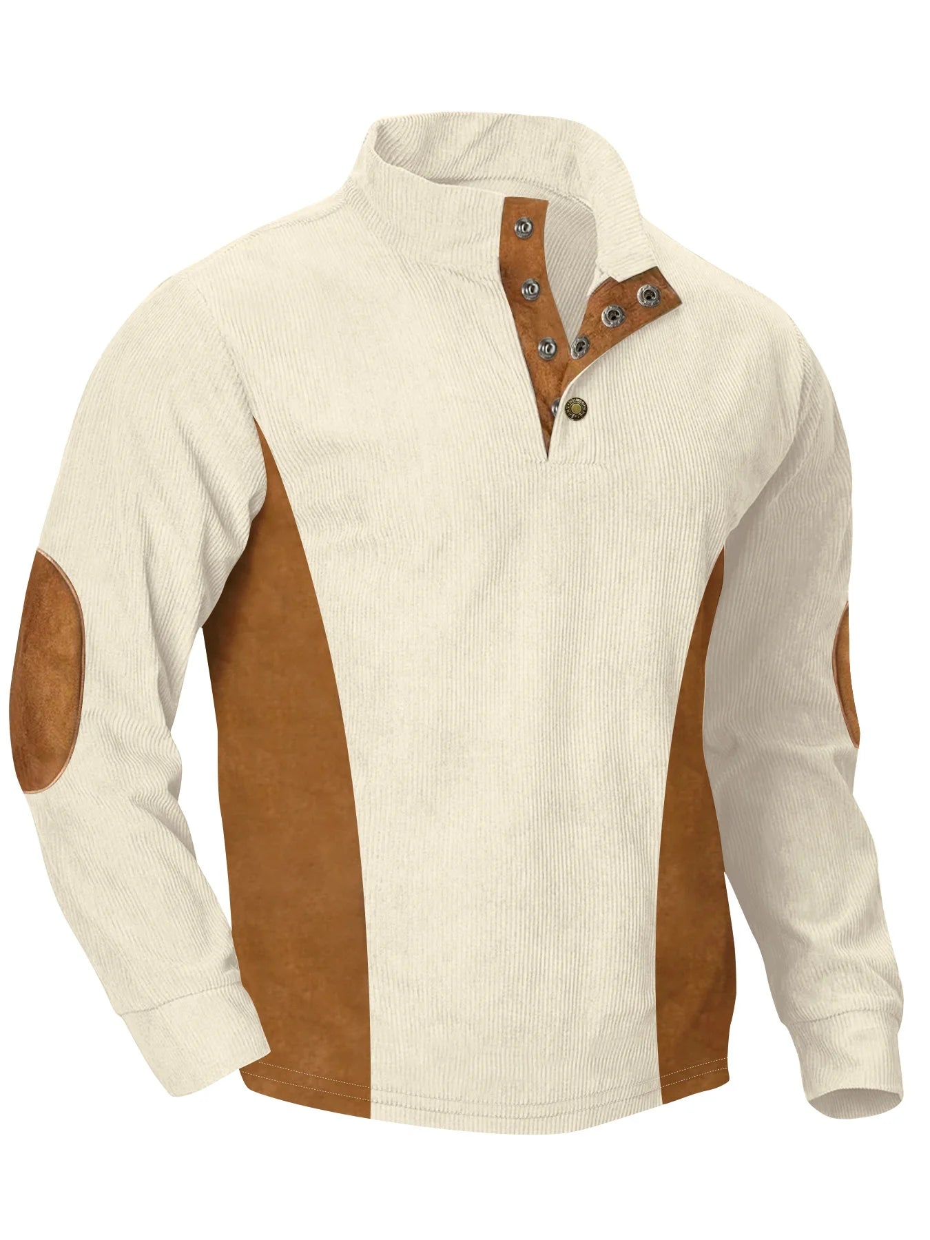 Camiseta de Golf con cuello informal para hombre, ropa deportiva de alta calidad con diseño de rayas de pana, Color puro, primavera y otoño