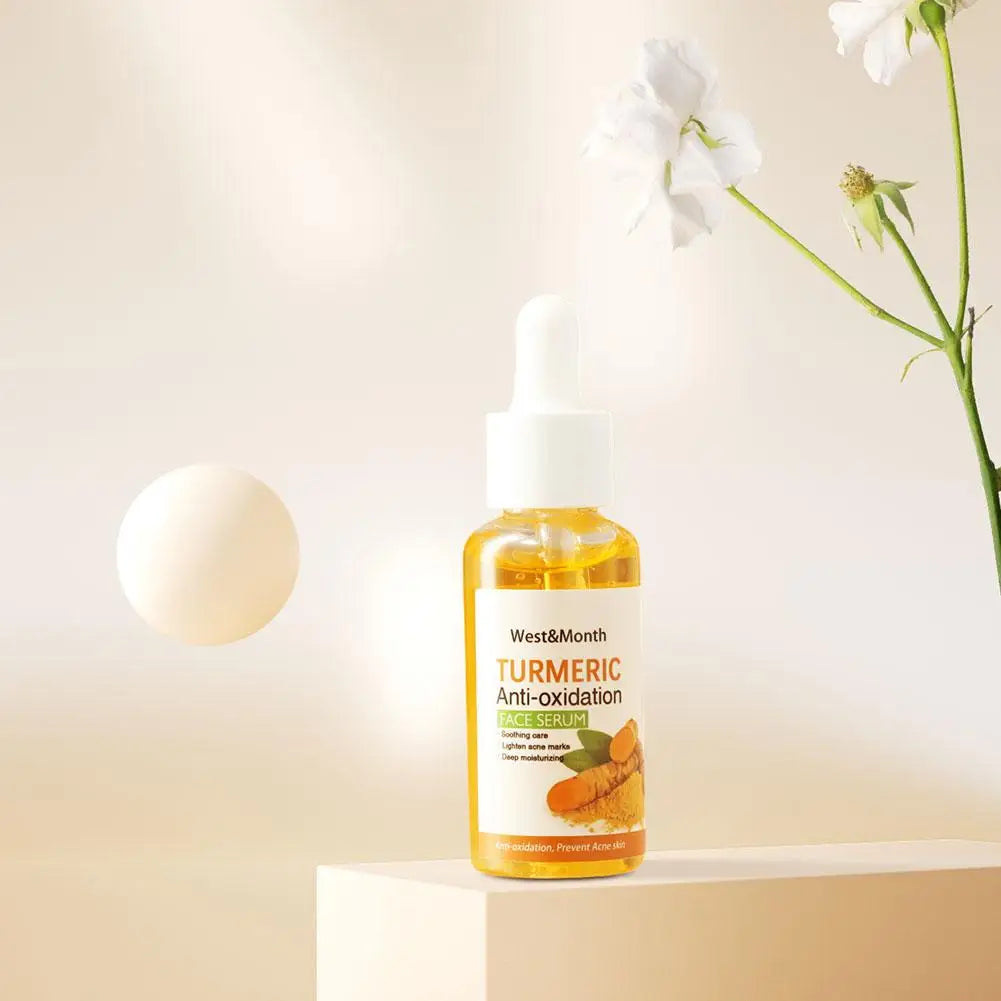 Suero blanqueador Facial de cúrcuma, loción antioxidante, Corrector de manchas oscuras, brillo Facial, jabón de aceite de cúrcuma