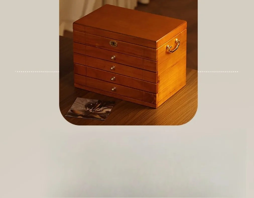 Caja de almacenamiento de joyería de madera de nogal, cajas de mano para pulseras y pendientes, estuche de exposición para collares, organizador grande, Estuches para joyería