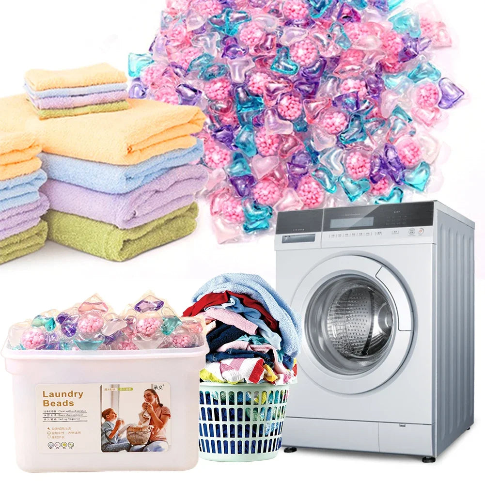 50-150 Uds. Cuentas de lavandería, cuentas aromáticas para lavadora, limpieza profunda y detergente de retención de fragancia duradero