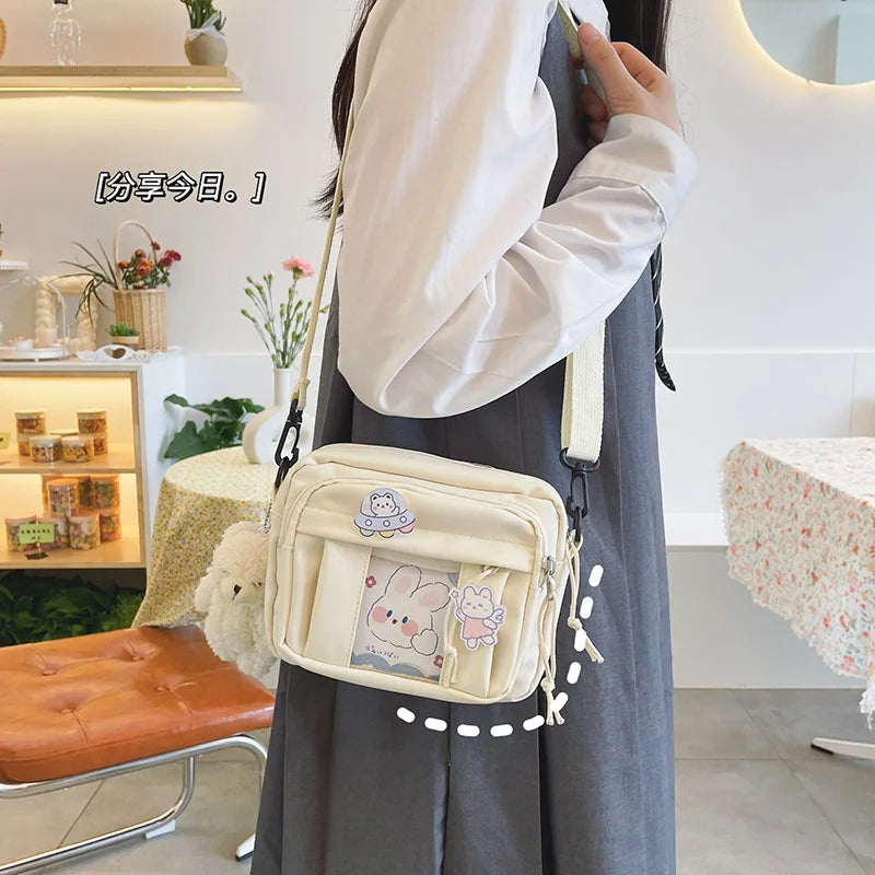 Nuevo Bolso Kawaii para niñas, novedad de 2024, Bolso transparente JK, Bolso cruzado pequeño para mujeres, bolsos y Bolsos de hombro, Bolso Itabag