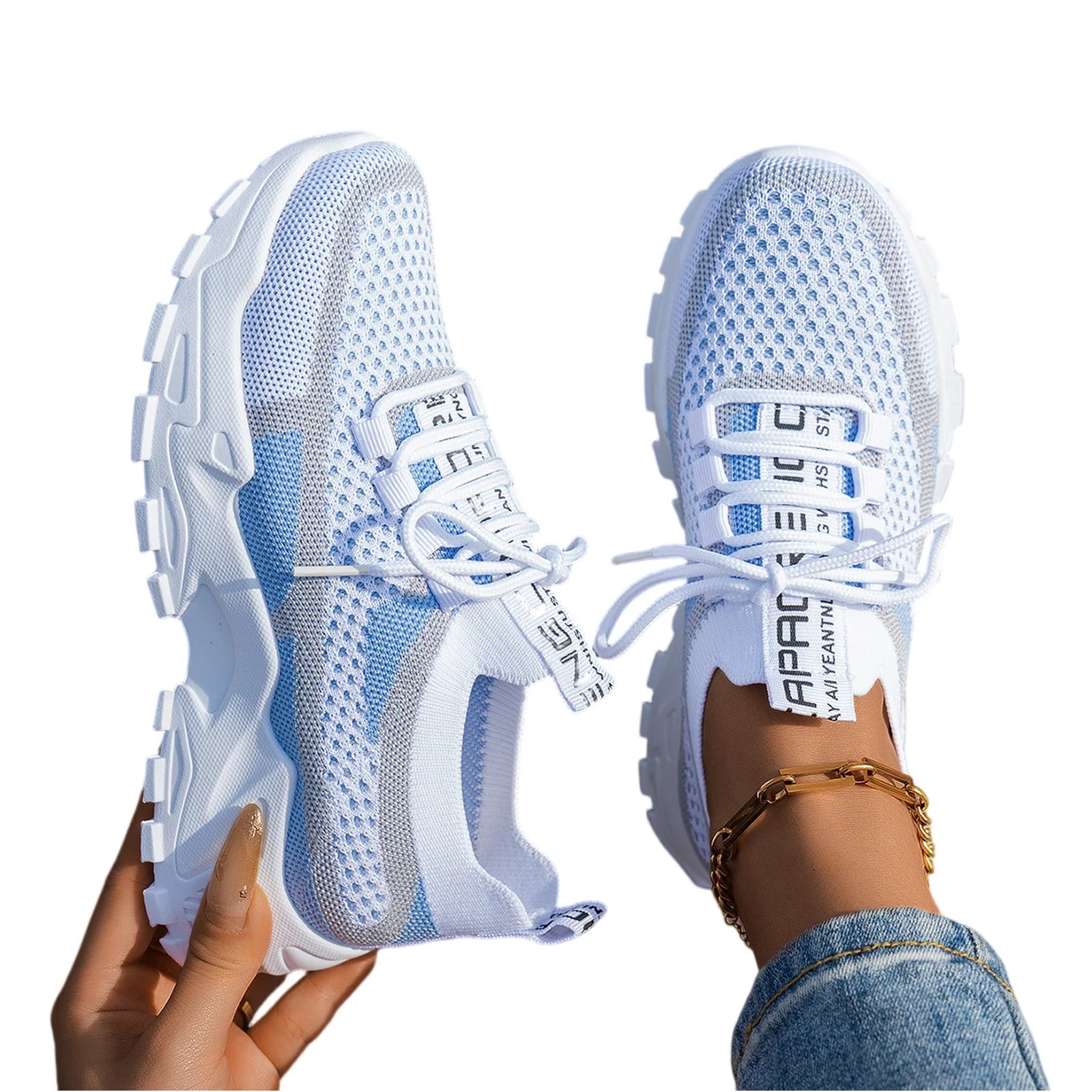 Zapatos De Mujer verano 2025 nuevas cuatro estaciones versátiles finos Zapatos informales transpirables grandes zapatillas De deporte De moda Mujer Zapatos De Mujer