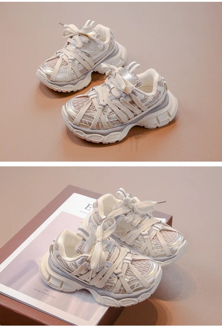 Zapatillas Deportivas para Niños, Modelo Chunky 2026, Nuevas Zapatillas de Baloncesto para Niñas, Modernas y Versátiles, Zapatillas Deportivas Casuales para Niños para la Escuela, Transpirables