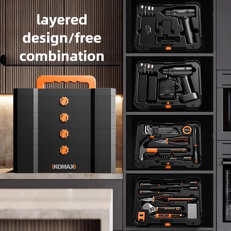 Juego de herramientas para el hogar, juegos de herramientas manuales multifuncionales, Hardware portátil, kit de herramientas de electricista para carpintería, herramientas de reparación de vehículos