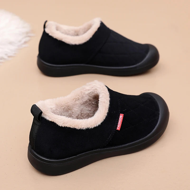 2025 invierno nuevos zapatos casuales de algodón para mujer zapatos casuales versátiles antideslizantes y duraderos zapatos de algodón cálidos y libres